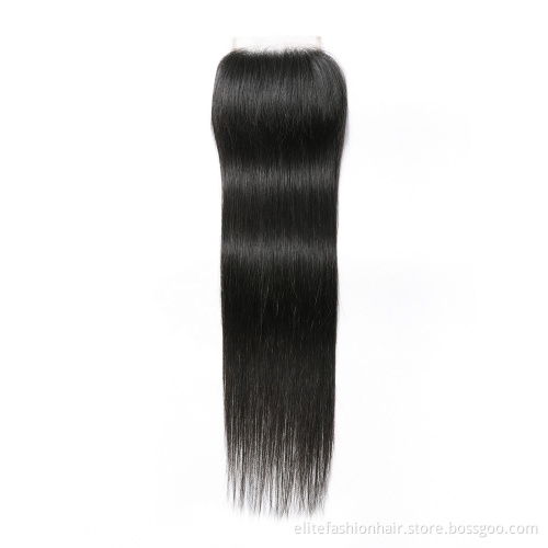 4x4 13x4 Lace Frontal Closure Brazilian Human Hair Unprocessed Raw Virgin Hair Transparent Lace Closure Straight